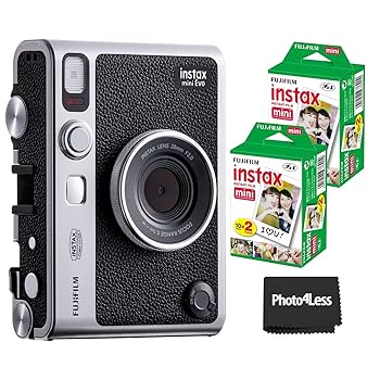 Amazon.com : Fujifilm Instax Mini EVO Hybrid Black Instant